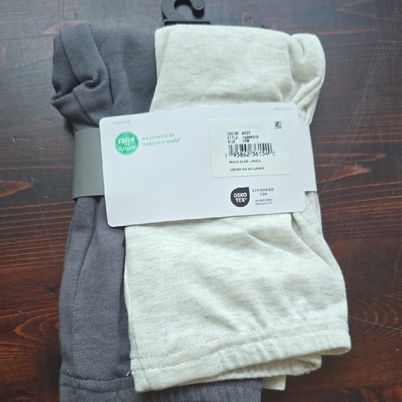 NWT Carter's Child of Mine Baby Pants - 2 Pack - Gray/Cream - 12M - Picture 2 of 2